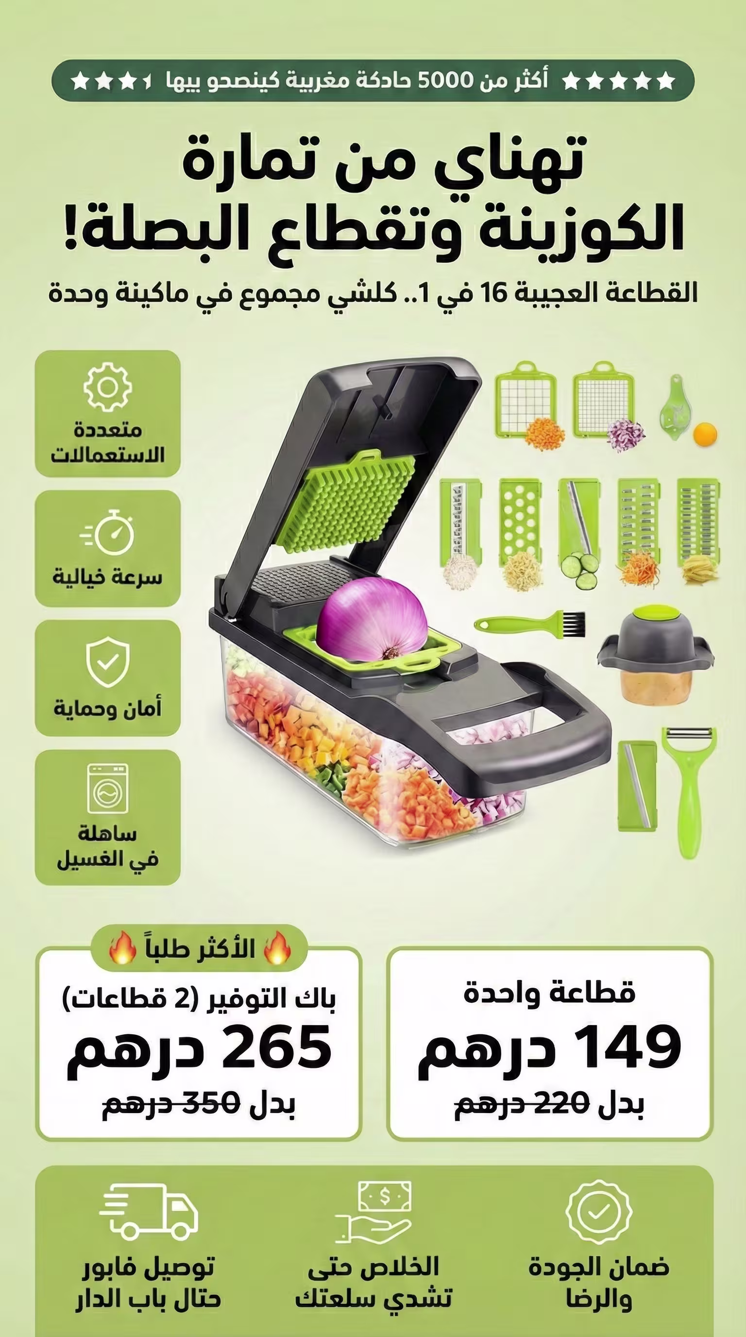 Vegetable Chopper 16-in-1 - صورة 1