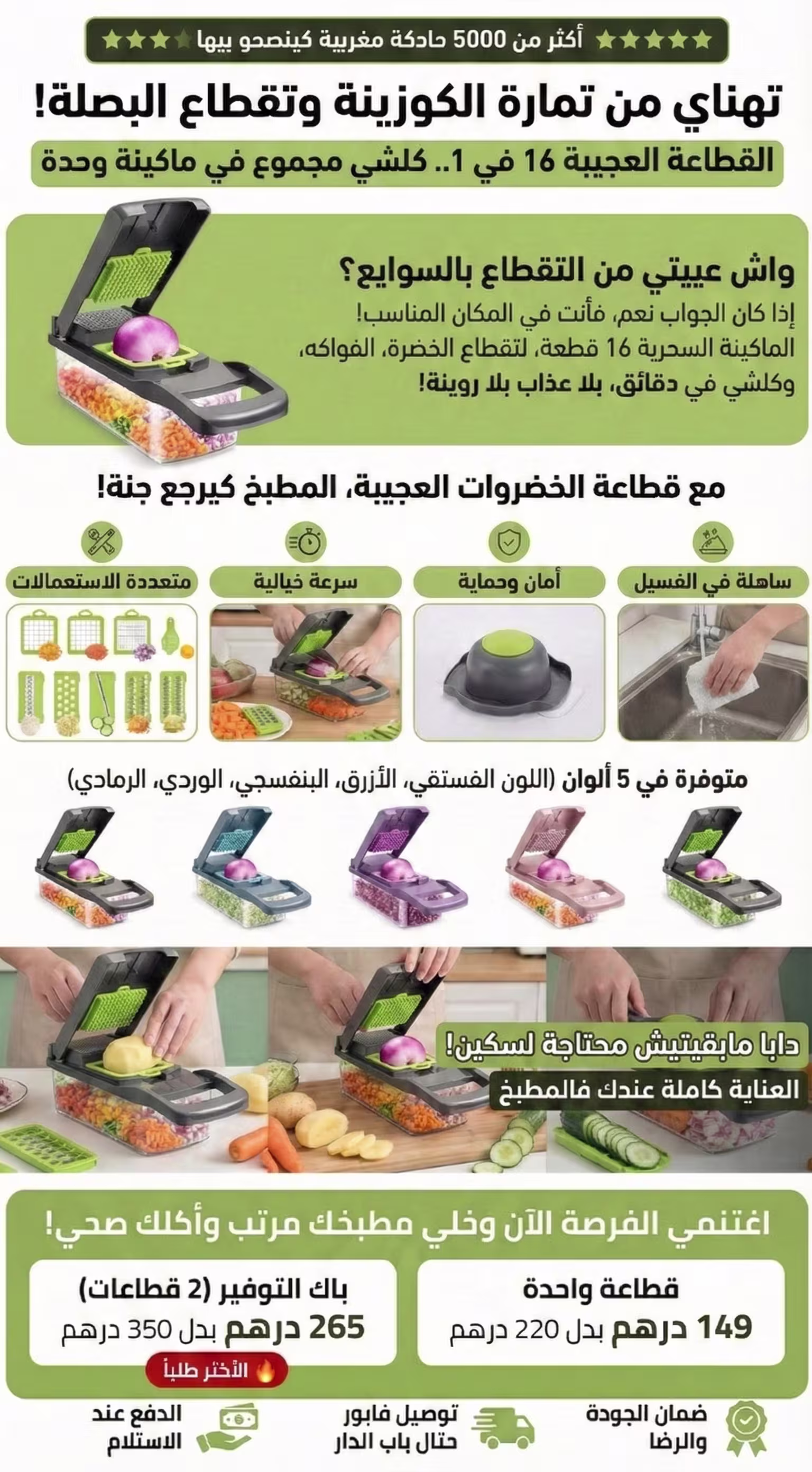 Vegetable Chopper 16-in-1 - صورة 3